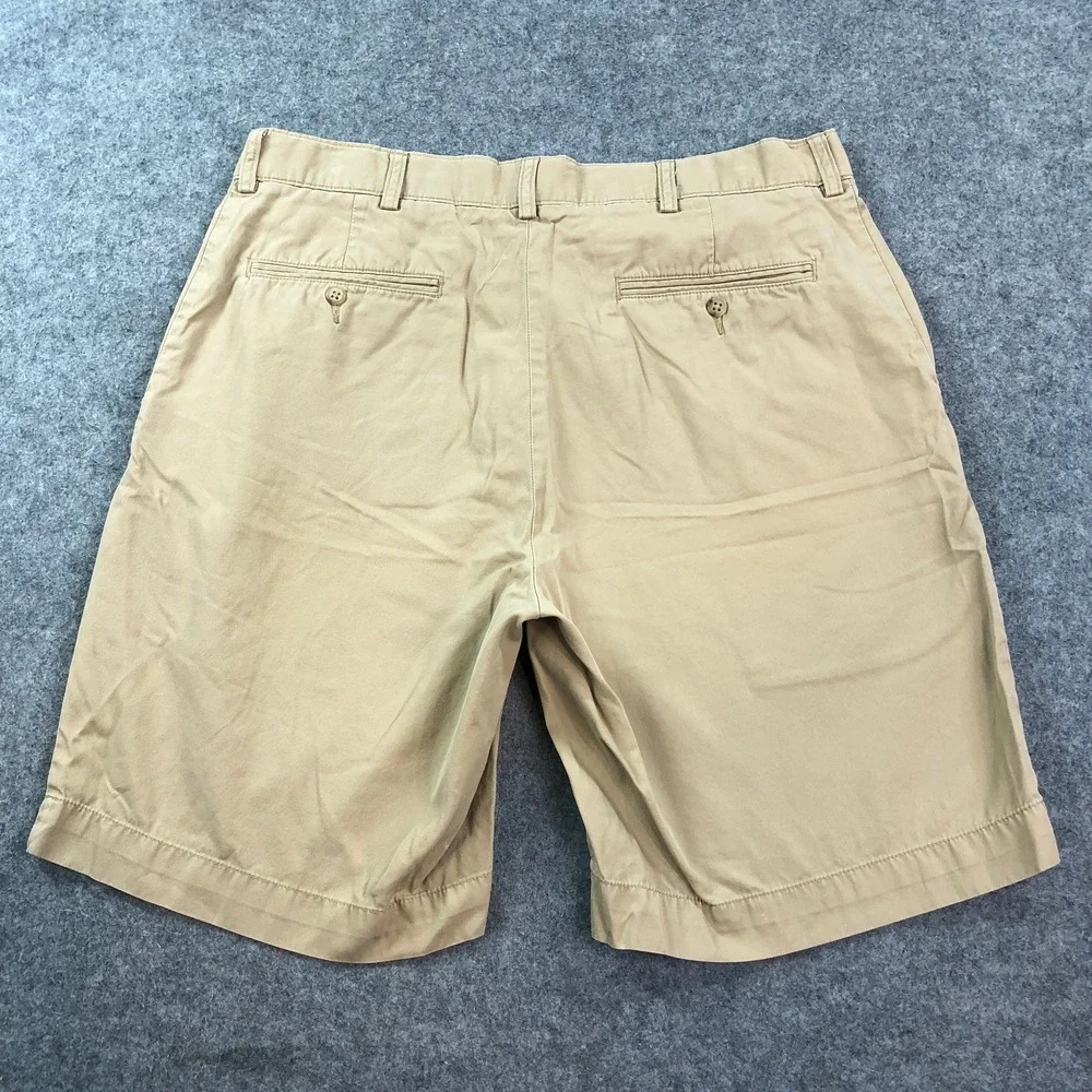 Polo Ralph Lauren Mens Chino Shorts 34 Tan Flat Front Cotton Classic